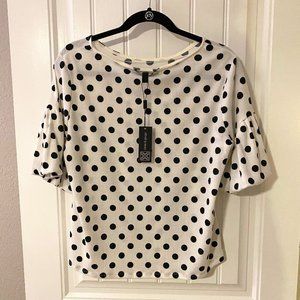 Polka Dot Puff Sleeve Blouse - NEW WITH TAGS